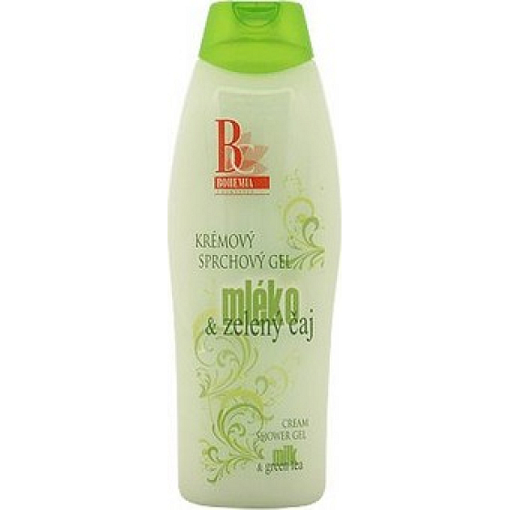 Bohemia Gifts Mléko a Zelený čaj krémový sprchový gel 300 ml