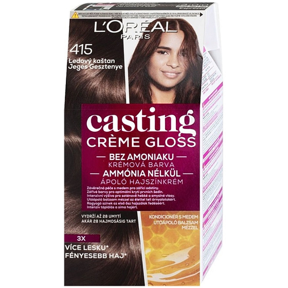 Loreal Paris Casting Creme Gloss kolor do włosów 415 lodowy kasztan