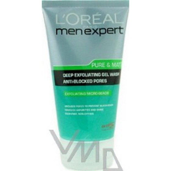 Loreal Paris Men Expert Pure & Matte čisticí peelingový gel 150 ml