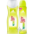 Adidas Fizzy Energy sprchový gel 250 ml + deodorant sprej pro ženy 150 ml, kosmetická sada