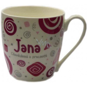 Nekupto Twister hrnek se jménem Jana růžový 0,4 litru Nekupto Twister hrnek se jménem Jana růžový 0,4 litru