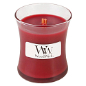 WoodWick Cinnamon Chai - Skořice a vanilka vonná svíčka s dřevěným knotem a víčkem sklo malá 85 g
