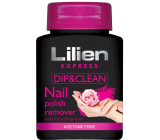 Lilien Express Quick & Easy bezacetonowy zmywacz do paznokci z gąbeczką 75 ml