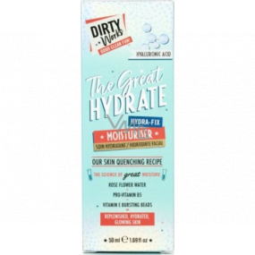 Dirty Works The Great Hydrate Vitamín E a růže hydratační gel na obličej 50 ml