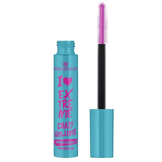 Essence I Love Extreme Crazy Volume wodoodporna mascarra powiększająca Czarny 12 ml
