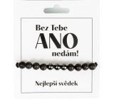 Albi Bransoletka koralikowa Bez ciebie ano nie dam Najlepszy świadek 21 cm
