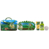 Baylis & Harding Dinosaurus pěna do koupele 100 ml + šampon na vlasy 30 ml + šumivá bomba do koupele 4 x 20 g + koupelová houbička + kosmetická taška, kosmetická sada pro děti