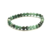 Smaragd kamień elastyczny naturalny kamień, kulka 7,3 - 7,8 mm / 16 - 17cm, Emerald A+++, prawda-miłość-szczęście-prosperita-kreatywność