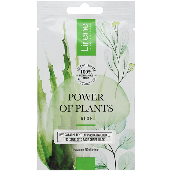 Lirene Power of Plants Maska nawilżająca z aloesem 17 g
