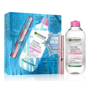 Maybelline Lash Sensational Sky High maskara + Garnier Skin Naturals woda micelarna do cery wrażliwej 400 ml, zestaw kosmetyczny dla kobiet