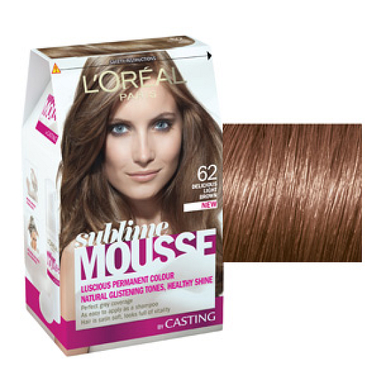 Loreal Paris Sublime Mousse barva na vlasy 62 lahodný světlý kaštan