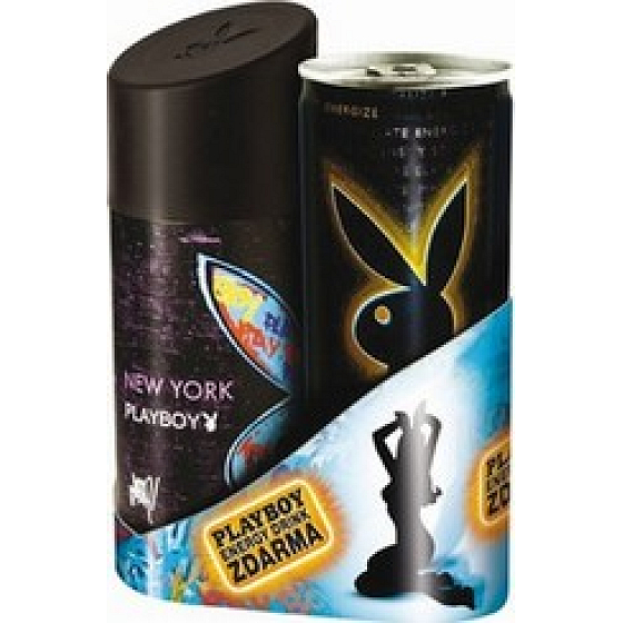 Playboy New York deodorant sprej pro muže 150 ml + Playboy Energy Drink 250 ml