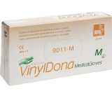 Vulkan VinylDona vinylové jednorázové bezprašné rukavice velikost M, 100 ks