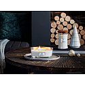 WoodWick Magnolia Birch - Magnólie a bříza vonná svíčka s dřevěným širokým knotem a víčkem loď 453 g