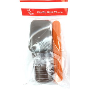 Plastic Nova Toaletní sáček souprava - podróżna toaletní sada kelímků, pouzdro na kartáček a mýdlo 3 kusy, różne kolory Plastic Nova Toaletní sáček souprava - podróżna toaletní sada kelímků, pouzdro na kartáček a mýdlo 3 kusy, różne kolory