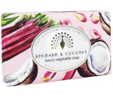 English Soap Kokos & Rabarbar naturalne perfumowane mydło z masłem shea 190 g