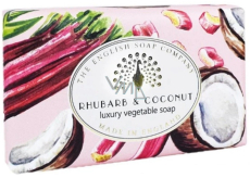 English Soap Kokos & Rabarbar naturalne perfumowane mydło z masłem shea 190 g