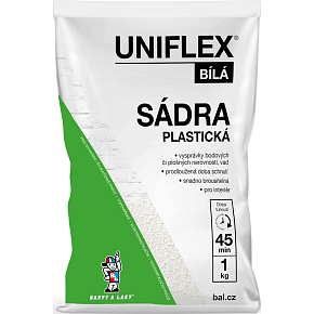 Uniflex gips biały plastyczny, 1 kg