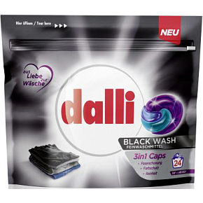 Dalli kapsuły do prania Black Wash 3w1, 24 sztuk