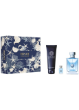 Versace Pour Homme toaletní voda 100 ml + sprchový gel na tělo i vlasy 150 ml + toaletní voda 5 ml, dárková sada pro muže