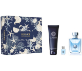 Versace Pour Homme toaletní voda 100 ml + sprchový gel na tělo i vlasy 150 ml + toaletní voda 5 ml, dárková sada pro muže