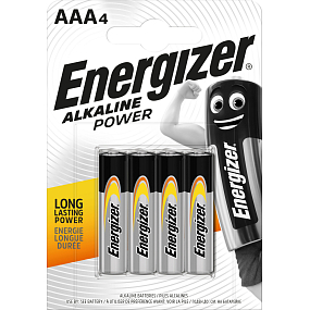 Energizer Alkaline Power AAA mikrotužková baterie, 4 ks