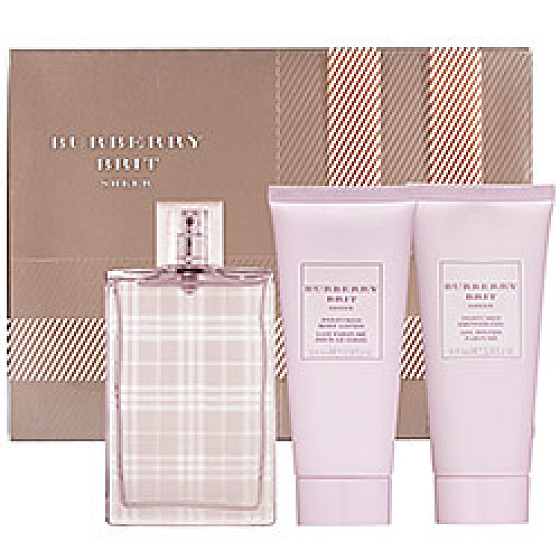 Burberry Brit Sheer toaletní voda 100 ml + tělové mléko 100 ml + sprchový gel 100 ml, pro ženy dárková sada