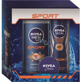 Nivea Men Sport antiperspirant sprej 150 ml + Sport sprchový gel 250 ml + krém 30 ml kosmetická sada