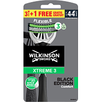 Wilkinson Sword Xtreme3 Black jednorazowy maszynka do golenia, 4 szt.