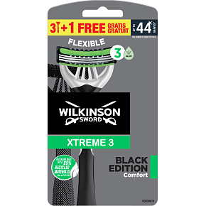 Wilkinson Sword Xtreme3 Black jednorazowy maszynka do golenia, 4 szt.