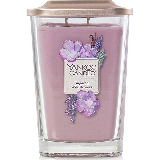 Yankee Candle Sugared Wildflowers - Sladké divoké květiny sojová vonná svíčka Elevation velká sklo 2 knoty 553 g