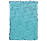 Albi Blok z cekinami niebiesko-fioletowy 15 cm x 21 cm