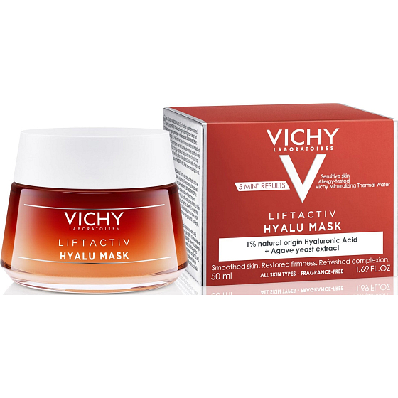 Vichy Liftactiv Specialist Hyalu Mask hydratační pleťová maska s kyselinou hyaluronovou 50 ml