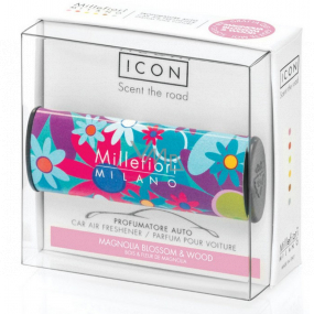 Millefiori Milano Icon Magnolia Blossom & Wood - Květy magnólie a dřevo vůně do auta Cuori & Fiori voní až 2 měsíce 47 g