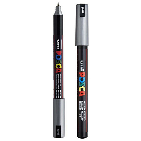 Posca Uniwersalny akrylowy marker 0,7 mm Srebrny PC-1MR