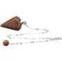Goldstone złoty wahadełko 2,5 cm + 18 cm łańcuszek z koralikami, kamień ambicji