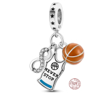Zawieszka ze srebra 925 Basketbol - nieskończona miłość 3w1, charms do bransoletki sport