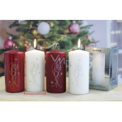 Świeca Anděl w kolorze perłowym 70 x 150 mm