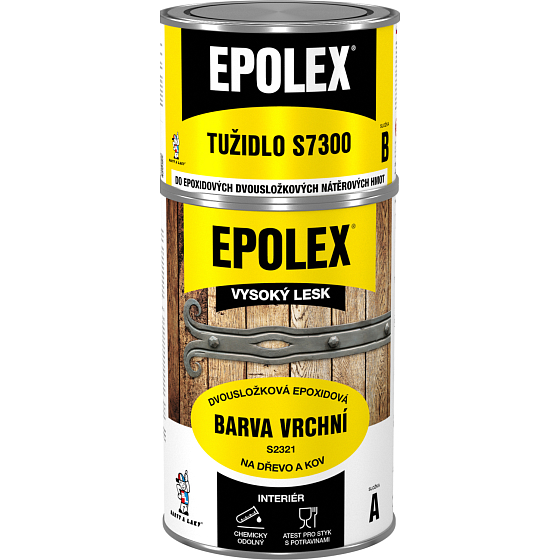 EPOLEX BARWA NA WIERZCH S2321 epoksydowa dwuskładnikowa na drewno, metal, mur, 1000 biała, 700 g + utwardzacz 240 g