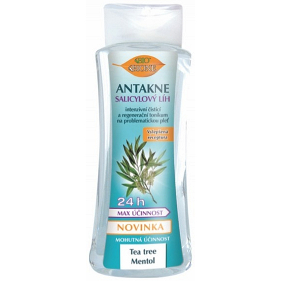 Bione Cosmetics Antakne Salicylowy alkohol z drzewa herbacianego i mentolem 255 ml