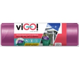 viGo! Worki na odpady z LDPE, fioletowe, 27 µ, 120 litrów 70 x 100 cm 10 sztuk
