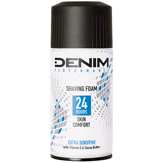 Denim Performance Extra Sensitive pianka do golenia dla mężczyzn, do wrażliwej skóry 300 ml