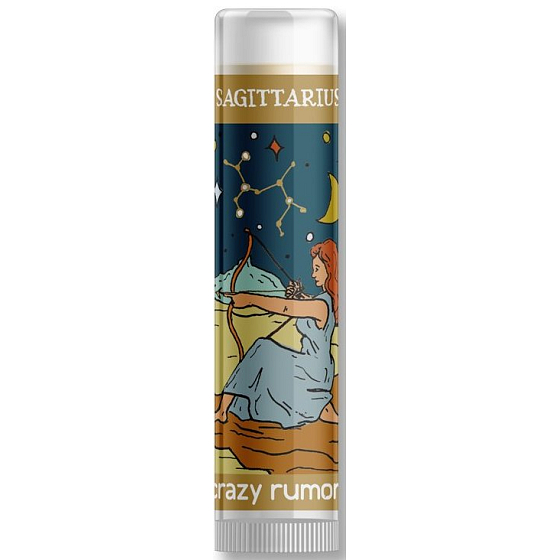 Crazy Rumors Zodiac Střelec balzám na rty s příchutí citrusů, koření a lesního ovoce 4,4 ml
