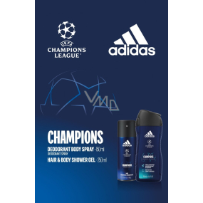 Adidas UEFA Champions League Edition VIII deodorant sprej 150 ml + sprchový gel 250 ml, kosmetická sada pro muže