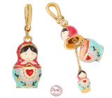 Zawieszka Srebrna 925 Matrioszka 2w1, charms do bransoletki symbol