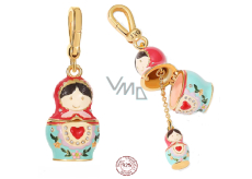 Zawieszka Srebrna 925 Matrioszka 2w1, charms do bransoletki symbol