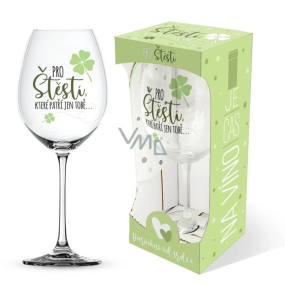 Nie kupione Jest czas na wino szklanka do wina z nadrukiem Dla przyjaciela... 440 ml