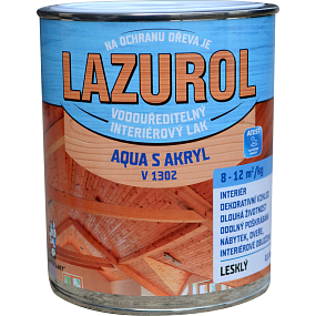 Lazurol Aqua S Akryl V1302 lesk lak na dřevo 600 g