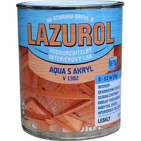 Lazurol Aqua S Akryl V1302 lesk lak na dřevo 600 g