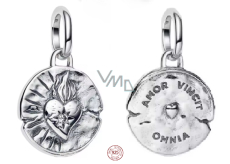 Charm Sterlingové stříbro 925 Láska vítězí – Amor Vincit Omnia, symbol oddanosti, přívěsek na náramek láska